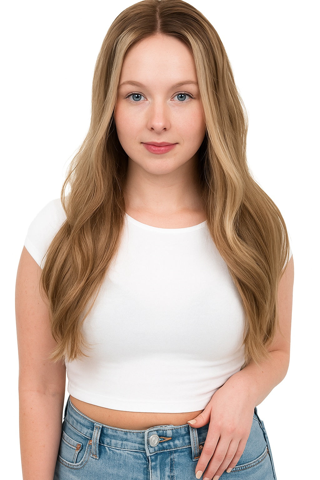 Line Dunkelblond Balayage